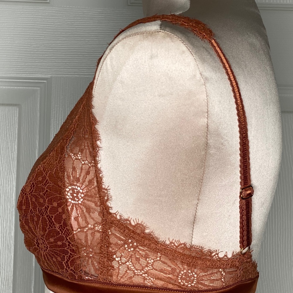 Victoria's Secret Lace Bralette Rust Sz S - Picture 9 of 9
